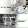 image:imageNutriChef 58 Quart Air Fryer  Glass Airfryer with 8in1 Digital Presets  Stainless Steel Fryer Design  Glass Fry Bowl with FlipUp Safety Shield  Compact AirFryer for Even Cooking  BlackWhite