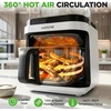 image:imageNutriChef 58 Quart Air Fryer  Glass Airfryer with 8in1 Digital Presets  Stainless Steel Fryer Design  Glass Fry Bowl with FlipUp Safety Shield  Compact AirFryer for Even Cooking  BlackWhite