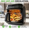 image:imageNutriChef 58 Quart Air Fryer  Glass Airfryer with 8in1 Digital Presets  Stainless Steel Fryer Design  Glass Fry Bowl with FlipUp Safety Shield  Compact AirFryer for Even Cooking  BlackBlack