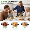 image:imageNutriChef 58 Quart Air Fryer  Glass Airfryer with 8in1 Digital Presets  Stainless Steel Fryer Design  Glass Fry Bowl with FlipUp Safety Shield  Compact AirFryer for Even Cooking  BlackBlack