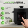 image:imageNutriChef Electric Pressure Cooker 6 Quart Capacity  9 Function Digital Countertop Pressure Cooker  Adjustable Time amp Temperature  Cook Bake Steam Broil amp Braise  131 x 114 IN  Black