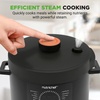 image:imageNutriChef Electric Pressure Cooker 6 Quart Capacity  9 Function Digital Countertop Pressure Cooker  Adjustable Time amp Temperature  Cook Bake Steam Broil amp Braise  131 x 114 IN  Black