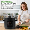 image:imageNutriChef Electric Pressure Cooker 6 Quart Capacity  9 Function Digital Countertop Pressure Cooker  Adjustable Time amp Temperature  Cook Bake Steam Broil amp Braise  131 x 114 IN  Black