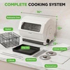 image:imageNutriChef Horizontal Rotating Shawarma Oven  Rotisserie Shawarma amp Kebab Machine  Includes Large 224 Quart Capacity 3Hour Timer amp 6 Kebab Skewers  Ideal for ChickenTurkey amp Lamb  WhiteWhite