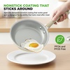 image:imageNutriChef Non Stick Cookware with Baking Pans Set 20 Piece  Complete kitchen set with pots pans bakeware utensils and tempered glass lids in durable aluminum with easyclean designWhite