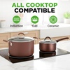image:imageNutriChef Non Stick Cookware with Baking Pans Set 20 Piece  Complete kitchen set with pots pans bakeware utensils and tempered glass lids in durable aluminum with easyclean designBrown