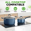 image:imageNutriChef Non Stick Cookware with Baking Pans Set 20 Piece  Complete kitchen set with pots pans bakeware utensils and tempered glass lids in durable aluminum with easyclean designBlue