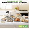 image:imageNutriChef Non Stick Cookware with Baking Pans Set 20 Piece  Complete kitchen set with pots pans bakeware utensils and tempered glass lids in durable aluminum with easyclean designWhite