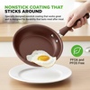 image:imageNutriChef Non Stick Cookware with Baking Pans Set 20 Piece  Complete kitchen set with pots pans bakeware utensils and tempered glass lids in durable aluminum with easyclean designBrown