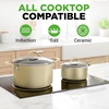 image:imageNutriChef Non Stick Cookware with Baking Pans Set 20 Piece  Complete kitchen set with pots pans bakeware utensils and tempered glass lids in durable aluminum with easyclean designWhite