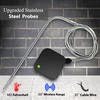 image:imageNutriChef Smart Bluetooth BBQ Grill Thermometer  V2 Upgraded Stainless Probe  Wireless Remote Alert iOS Android Phone WiFi App  Safe to Leave in Oven Outdoor Barbecue or Meat Smoker  NutriChef
