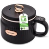 image:imageNutriChef 16 QT Portable Electric Rice Cooker amp Lunch Maker  MultiFunctional amp NonStick Ceramic Coating  Digital Control Panel  6 Cook Functions Rice Soup Stew Porridge amp More  Black