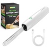 image:imageNutriChef Heated Butter Knife  Rechargeable Cordless Heating Butter Spreader Two Heat Settings 107F amp 158F  Ready Light Indicator for Slicing amp Spreading Butter Cheese amp Peanut Butter  White