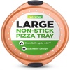 image:imageNutriChef Pizza Tray Copper Diameter 32 cm  Perforated NonStick Baking Tray Made of Carbon Steel with Silicone Handle Crispy Dishwasher Safe Round Pizza Plate for Pizza and Tarte Flambecopper