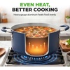 image:imageNutriChef Dutch Oven Pot with Lid  NonStick Kitchen Pasta Pot with SeeThrough Tempered Glass Lids 5 Quart Works with NCCW14SBLU amp NCCW20SBLU