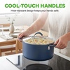 image:imageNutriChef Dutch Oven Pot with Lid  NonStick Kitchen Pasta Pot with SeeThrough Tempered Glass Lids 5 Quart Works with NCCW14SBLU amp NCCW20SBLU