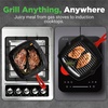 image:imageNutriChef Nonstick Cast Iron Grill Pan  11Inch Kitchen Square Skillet Grilling Pan Enameled Steak wSide Drip Spout For Electric Stovetop Induction Gas Black NCCIES475Square Cast Iron