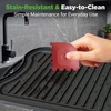 image:imageNutriChef Reversible Cast Iron Griddle Pan for Stove Top Cooking Heavy Duty Nonstick Grill Plate with Flat amp Ribbed Sides Works as Flat Top Grill or Griddle for Gas Grill Includes Scraper ToolBlack
