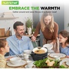 image:imageNutrichef 6 Quart Electric Dutch Oven  1500W 5in1 Enamel Coated Cast Iron Pot with Stainless Steel Lid  Precise Temperature Control  Includes 2 Silicone Pot Holders amp Heat Resistant Pad  BlackBlack