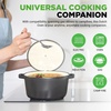 image:imageNutrichef 6 Quart Electric Dutch Oven  1500W 5in1 Enamel Coated Cast Iron Pot with Stainless Steel Lid  Precise Temperature Control  Includes 2 Silicone Pot Holders amp Heat Resistant Pad  BlackBlack