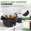 image:imageNutrichef 6 Quart Electric Dutch Oven  1500W 5in1 Enamel Coated Cast Iron Pot with Stainless Steel Lid  Precise Temperature Control  Includes 2 Silicone Pot Holders amp Heat Resistant Pad  BlackBlack