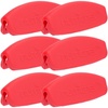 image:imageNutriChefKitchen 6 pcs Red Silicone Handles Anti Slip Flexible Design for Nonstick Carbon Steel Bakeware Pans Dishwasher Safe Protects Hands from Hot Cast Iron Handle or Microwave Dish