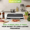 image:imageNutriChef 110W Food Vacuum Sealer Machine  Automatic FoodSaver Air Sealing System for Meat Packing and Sous Vide Storage Includes 6 Vacuum Bag Rolls Selectable Sealing Modes Black