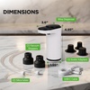 image:imageNutriChef 3in1 Electric Wine Aerator  Aerates Vacuum Seals amp Dispenses  Includes 3 Bottle Adapters 2 Vacuum Stoppers amp 2 Straws  Rechargeable LED Touch Screen with Measured Pours  White