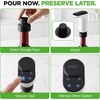 image:imageNutriChef 3in1 Electric Wine Aerator  Aerates Vacuum Seals amp Dispenses  Includes 3 Bottle Adapters 2 Vacuum Stoppers amp 2 Straws  Rechargeable LED Touch Screen with Measured Pours  White