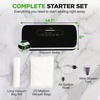 image:imageNutriChef Automatic Vacuum Air Sealing System for Food Preservation with Starter Kit Compact Design Lab Tested Dry amp Moist Food Modes with Led Indicator Lights SilverBlack