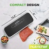 image:imageNutriChef Vacuum Sealer Machine for Food  Automatic Food Sealer with Dry amp Moist Modes LED Controls Starter Kit with Bags Roll Hose amp Wine Stopper Compact Black