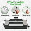image:imageNutriChef Vacuum Sealer for Food with Easy Lock Handle Countertop Vacuum Sealer Machine for Dry Moist Liquid Items Works with Reusable Vacuum Seal Bags and Rolls Preserves FreshnessSilverBlack