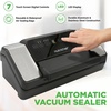 image:imageNutriChef Vacuum Sealer for Food with Easy Lock Handle Countertop Vacuum Sealer Machine for Dry Moist Liquid Items Works with Reusable Vacuum Seal Bags and Rolls Preserves FreshnessBlackSilver