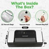 image:imageNutriChef Vacuum Sealer for Food with Easy Lock Handle Countertop Vacuum Sealer Machine for Dry Moist Liquid Items Works with Reusable Vacuum Seal Bags and Rolls Preserves FreshnessBlackSilver