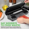 image:imageNutriChef Vacuum Sealer for Food with Easy Lock Handle Countertop Vacuum Sealer Machine for Dry Moist Liquid Items Works with Reusable Vacuum Seal Bags and Rolls Preserves FreshnessSilverBlack