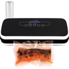 image:imageNutriChef 110W Food Vacuum Sealer Machine  Automatic FoodSaver Air Sealing System for Meat Packing and Sous Vide Storage Includes 6 Vacuum Bag Rolls Selectable Sealing Modes Black