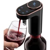 image:imageNutriChef 3in1 Electric Wine Aerator  Aerates Vacuum Seals amp Dispenses  Includes 3 Bottle Adapters 2 Vacuum Stoppers amp 2 Straws  Rechargeable LED Touch Screen with Measured Pours  Black