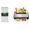 image:imageNutriChef Automatic Vacuum Sealer  Compact Vacuum Air Sealing System For Food Preservation LED Light Includes Starter Kit wTwo 8 x 10 4 mil Commercial Grade Vacuum Sealer Food Storage Rolls