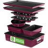 image:imageNutriChef 8 Piece Nonstick Bakeware Set  Carbon Steel Baking Pans for Oven  Includes Sheet Pan Muffin Loaf Round and Square Cake Pan  Dishwasher Safe Stackable Design Oven Safe up to 446FPurple
