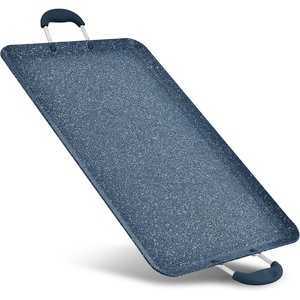 image:imageNutriChef Double Burner Griddle  Flat Top Griddle for Stove Top  Nonstick marblecoated griddle pan with extralarge easy to clean cooking surface perfect for pancakes and tortillasBlue
