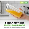 image:imageNutriChef 10Piece Glass Food Containers  Stackable Superior Glass Mealprep Storage Containers Newly Innovated Leakproof Locking Lids wAir Hole FreezertoOvenSafe BlueFlat