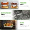 image:imageNutriChef 10Piece Glass Food Containers  Stackable Superior Glass Mealprep Storage Containers Newly Innovated Leakproof Locking Lids wAir Hole FreezertoOvenSafe BlueGray