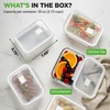 image:imageNutriChef 10Piece Glass Food Containers  Stackable Superior Glass Mealprep Storage Containers Newly Innovated Leakproof Locking Lids wAir Hole FreezertoOvenSafe BlueFlat
