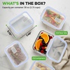 image:imageNutriChef 10Piece Glass Food Containers  Stackable Superior Glass Mealprep Storage Containers Newly Innovated Leakproof Locking Lids wAir Hole FreezertoOvenSafe BlueBlue