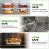 image:imageNutriChef 10Piece Glass Food Containers  Stackable Superior Glass Mealprep Storage Containers Newly Innovated Leakproof Locking Lids wAir Hole FreezertoOvenSafe BlueNavy