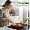 image:imageNutriChef 11 Piece Nonstick Cookware Set Excilon Blue Diamond Ceramic Dishwasher Safe KitchenWare Pots and Pans Set with Saucepan Frying Pans Cooking and Dutch Oven LidsBrown