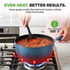 image:imageNutriChef 11 Piece Nonstick Cookware Set Excilon Blue Diamond Ceramic Dishwasher Safe KitchenWare Pots and Pans Set with Saucepan Frying Pans Cooking and Dutch Oven LidsRoyal Blue