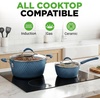 image:imageNutriChef 11 Piece Nonstick Cookware Set Excilon Blue Diamond Ceramic Dishwasher Safe KitchenWare Pots and Pans Set with Saucepan Frying Pans Cooking and Dutch Oven LidsRoyal Blue