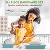 image:imageNutriChef Non Stick Baking Pans Set 6Piece Bakeware Set6 Piece