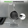 image:imageNutriChef 10 NonStick Stainless Steel Frying Pan with Lid Triply Stainless Steel Cookware Etched NonStick Coating Oven amp Induction Safe Premium Stainless Steel Frying Pan PFOAPFOS FreeStainless Steel